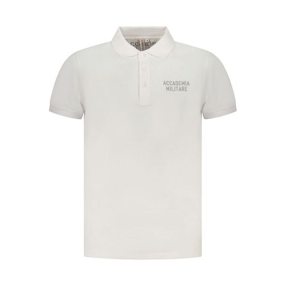 Accademia Militare Bianco Cotton Male Polo Men's Shirt